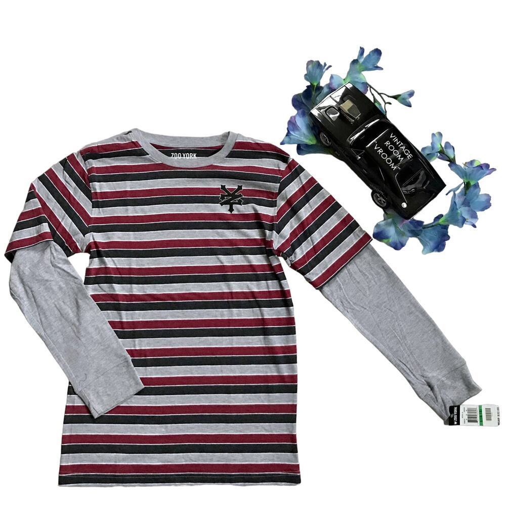 Zoo York NWT Striped Long Sleeves Shirt Boys L (16-18)